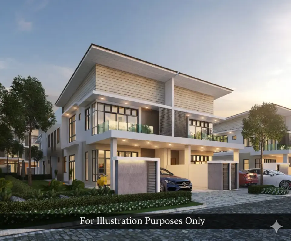 Riveria Garden Elora cluster homes in Iskandar Puteri — artist impression