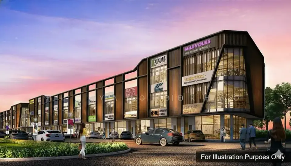 Riverpoint shop lots at Wawari, Iskandar Puteri — artist impression